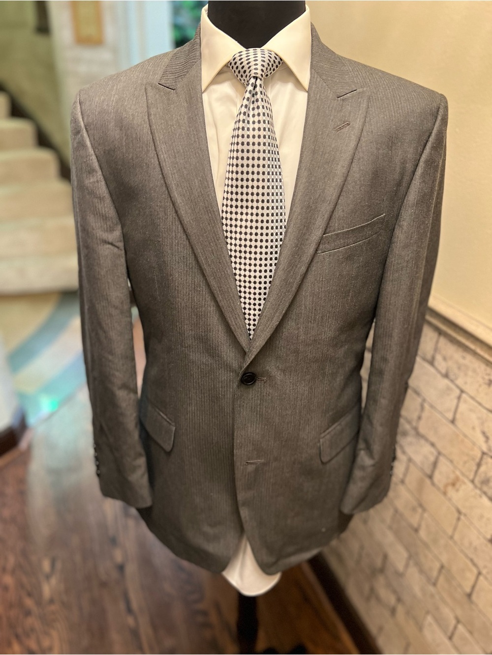 Joseph Abboud Sport Coat Blazer Jacket 2 Button Gray Men 40R - Picture 12 of 15